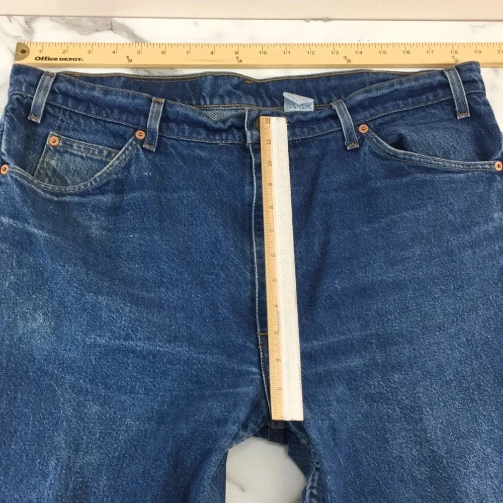 Levis Vintage 505 Straight Leg Jeans Mens 40x30 Regular Fit Medium Orange Tab 94